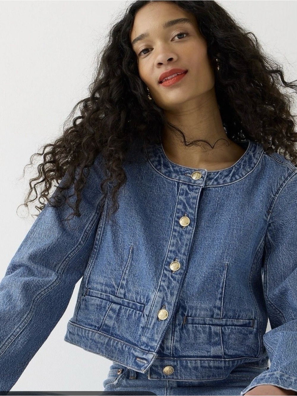 J.Crew Louisa Lady Jacket in Denim - Medium
Wash Cropped size 6 - Picture 2 of 10